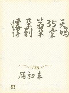 怀孕第35天看得到孕囊吗封面