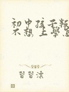 初中孩子叛逆期不想 上学怎么办封面