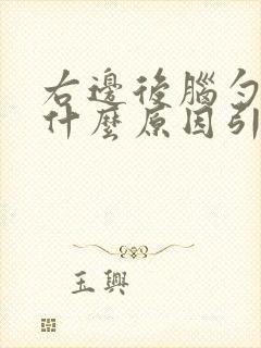 右边后脑勺疼痛什么原因引起的