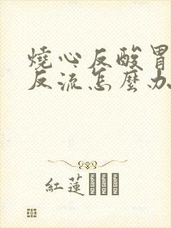 烧心反酸胃食管反流怎么办封面