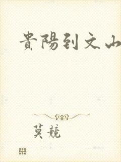 贵阳到文山物流