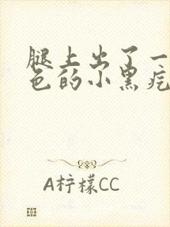 腿上出了一个黑色的小黑疙瘩