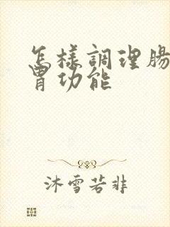 怎样调理肠胃脾胃功能