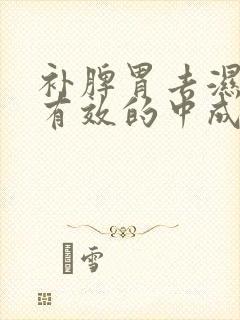 补脾胃去湿热最有效的中成药