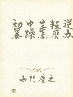 初中生叛逆厌学暴躁怎么办封面