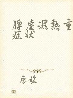 脾虚湿热重体内症状