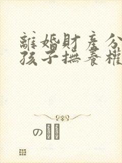 离婚财产分割 孩子抚养权封面