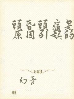 头昏头痛是什么原因引起的封面