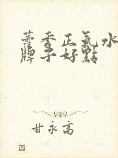 藿香正气水哪个牌子好点