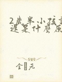 2岁半小孩说话迟是什么原因