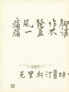 痛风发作脚踝肿痛一直不消肿