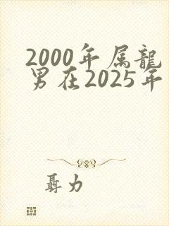 2000年属龙男在2025年的姻缘