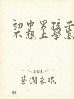 初中男孩子叛逆不想上学怎么办