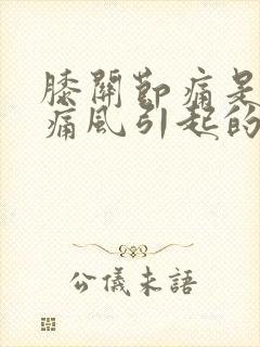 膝关节痛是不是痛风引起的