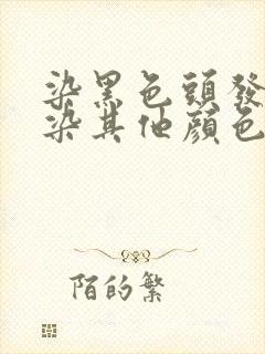 染黑色头发还能染其他颜色吗