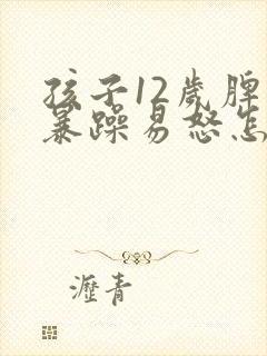 孩子12岁脾气暴躁易怒怎么办