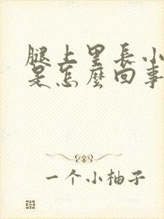 腿上里长小疙瘩是怎么回事