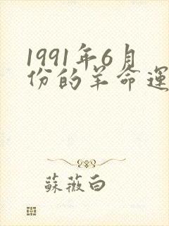 1991年6月份的羊命运如何封面