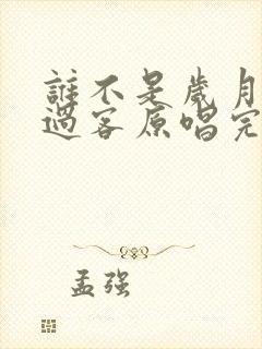 谁不是岁月中的过客原唱完整版