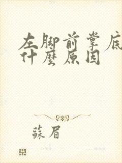 左脚前掌底痛是什么原因封面