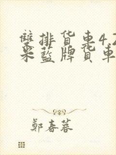 双排货车4.2米蓝牌货车报价封面