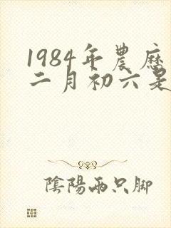 1984年农历二月初六是什么命