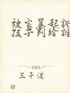 被家暴起诉离婚孩子判给谁