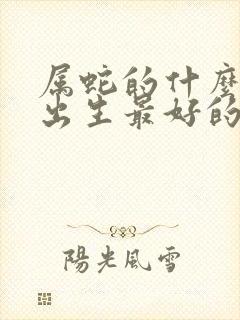 属蛇的什么时辰出生最好的