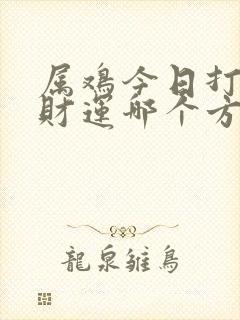 属鸡今日打麻将财运哪个方位最旺