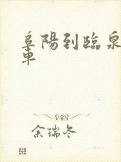 阜阳到临泉专线车封面