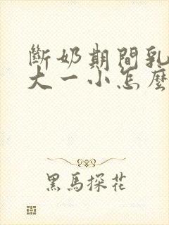 断奶期间乳房一大一小怎么办封面