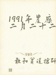1991年农历二月二十二是什么命
