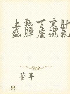 上热下寒肝火旺盛脾虚湿气重怎么调理封面