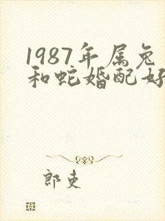 1987年属兔和蛇婚配好吗?