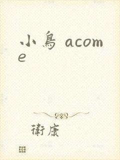 小鸟 acome封面