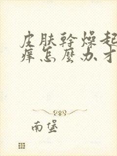 皮肤干燥起皮发痒怎么办才能有效啊