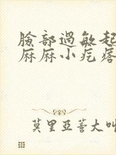 脸部过敏起密密麻麻小疙瘩发痒