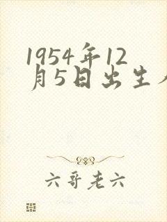 1954年12月5日出生人的命