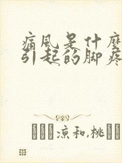 痛风是什么原因引起的脚疼