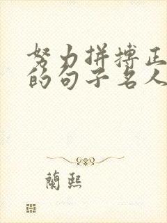 努力拼搏正能量的句子名人名言封面