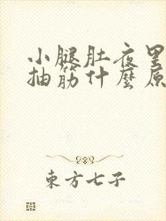 小腿肚夜里睡觉抽筋什么原因?