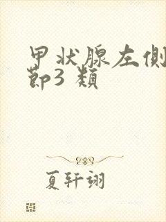 甲状腺左侧叶结节3 类封面