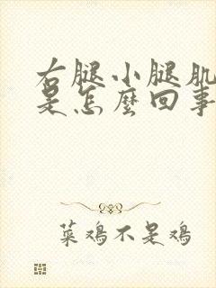 右腿小腿肌肉疼是怎么回事