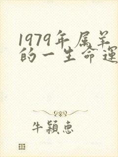 1979年属羊的一生命运如何封面