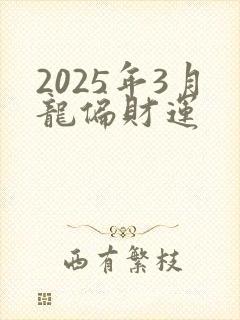 2025年3月龙偏财运封面