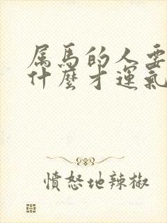 属马的人要佩戴什么才运气好