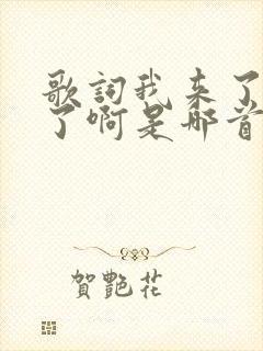 歌词我来了我来了啊是哪首歌封面