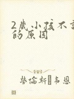 2岁小孩不说话的原因