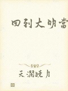 回到大明当才子