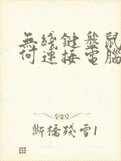 无线键盘鼠标如何连接电脑